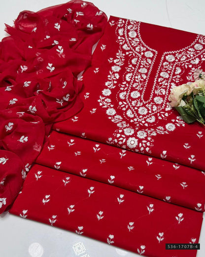 Handmade 3 PC Unstitched Soft Lawn Dress