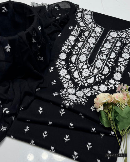 Handmade 3 PC Unstitched Soft Lawn Dress