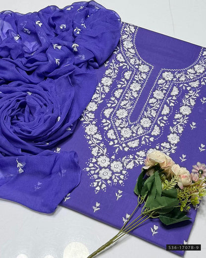 Handmade 3 PC Unstitched Soft Lawn Dress