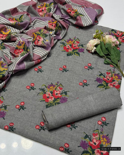 3 PC Unstitched Khaddar Dress Collection