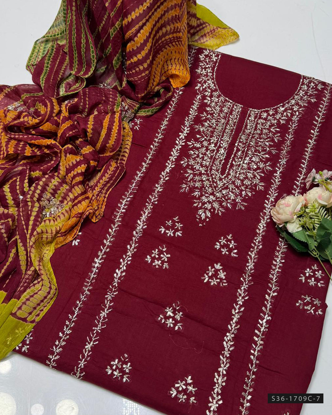 Handmade 3 PC Unstitched Pure Lawn Dress Collection