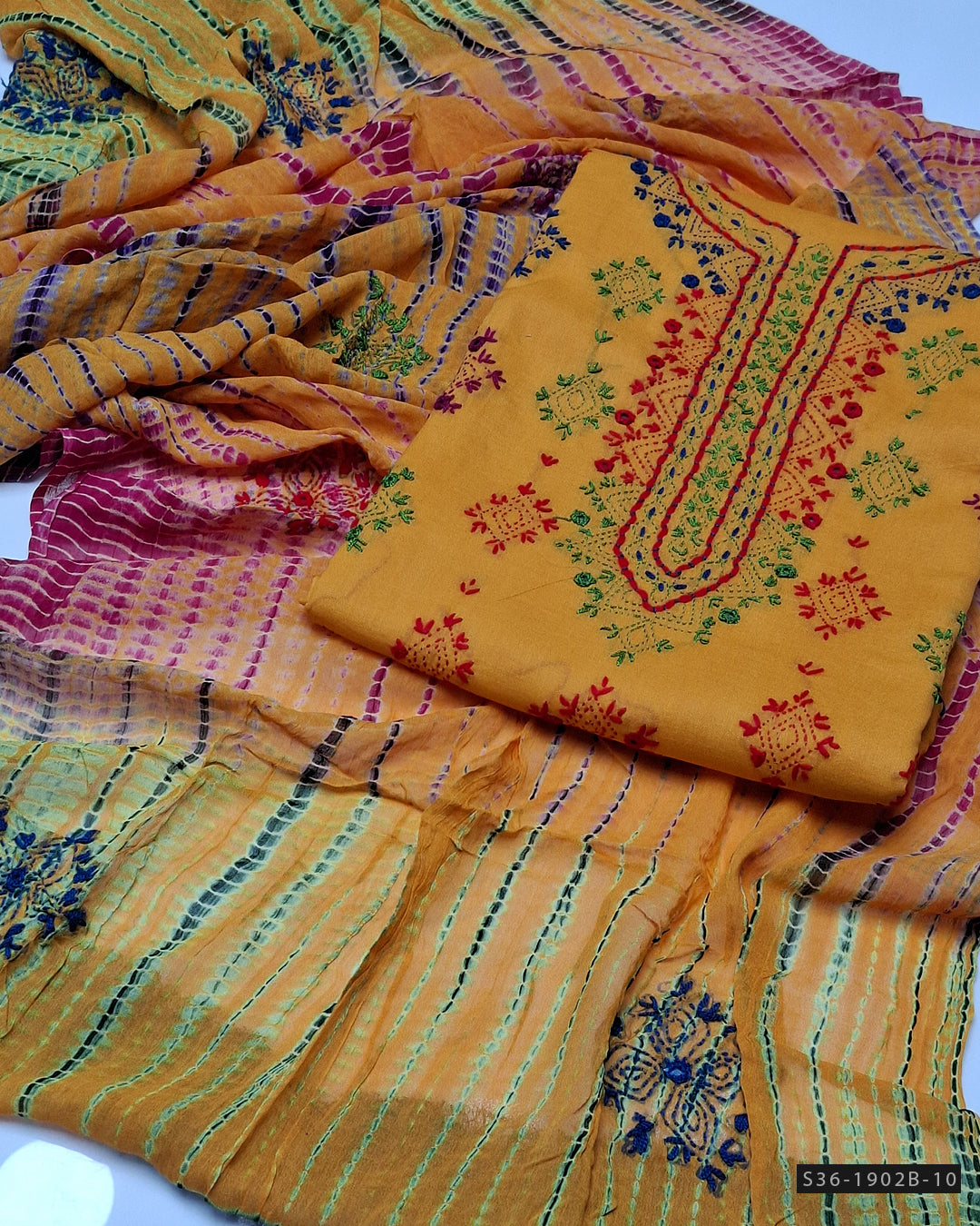 3 PC Hand Embroidered Unstitched Lawn Collection