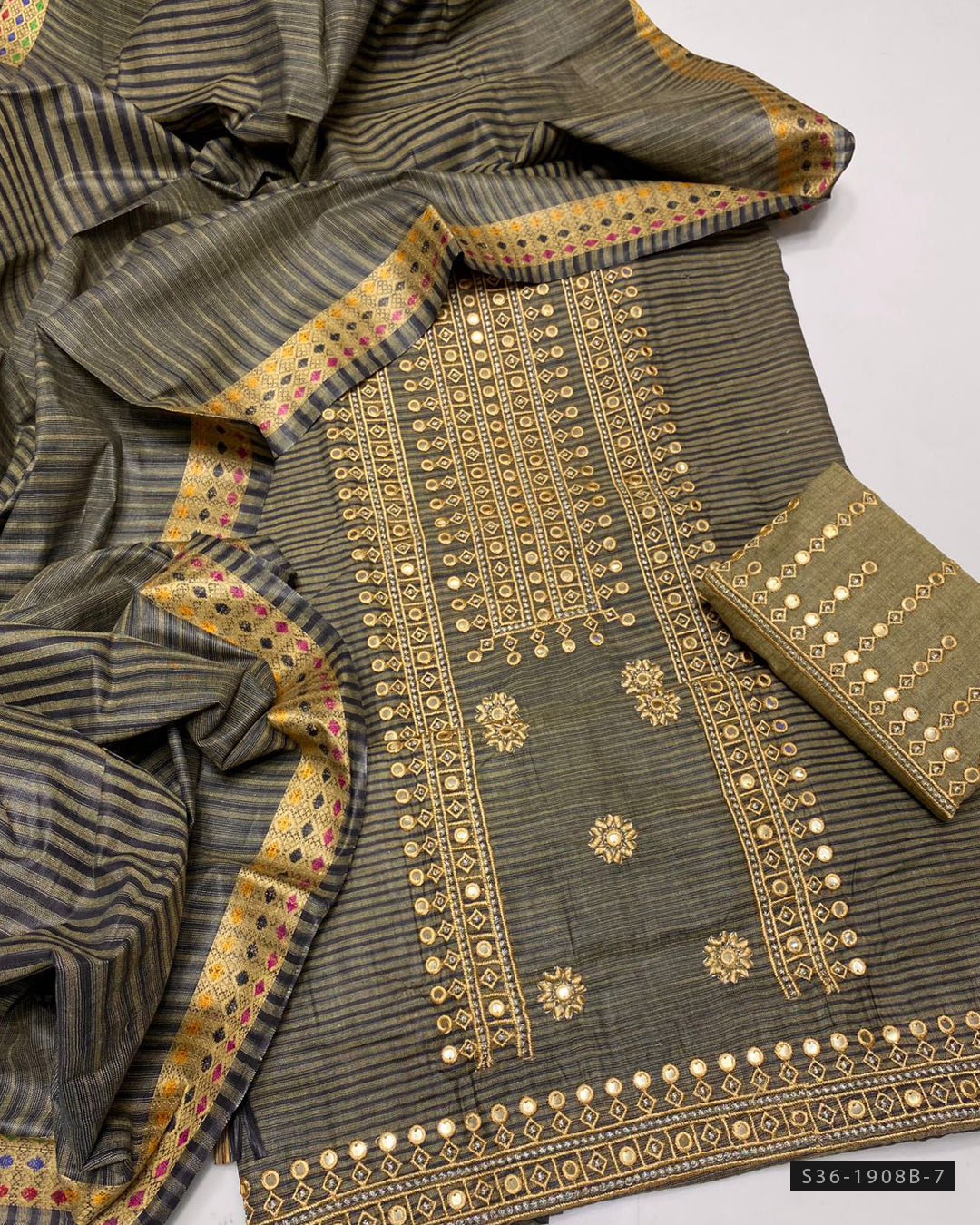 3 PC Unstitched Khadi Khaddar Dress Collection