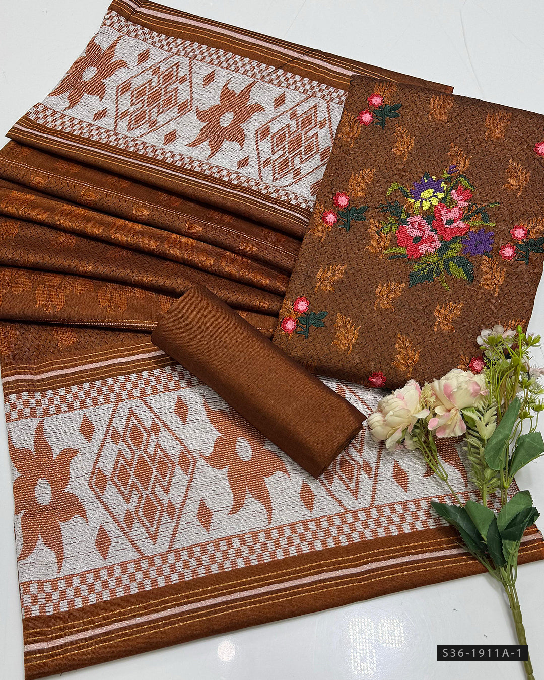 3 PC Unstitched Winter Khadi Dress Collection