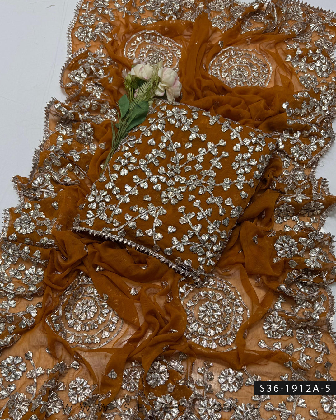 Handmade 2 PC Unstitched Crinkle Chiffon Dress Collection