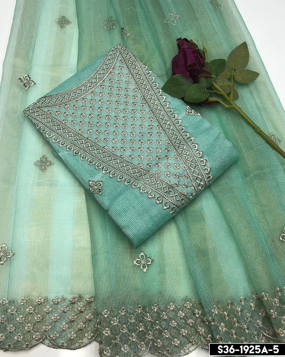 2 PC Unstitched Khadi Net Collection - S36