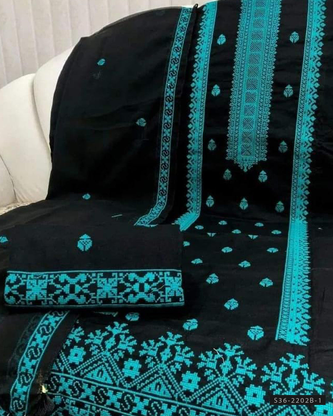 3 PC Unstitched Cotton Lawn Embroidered Dress Collection