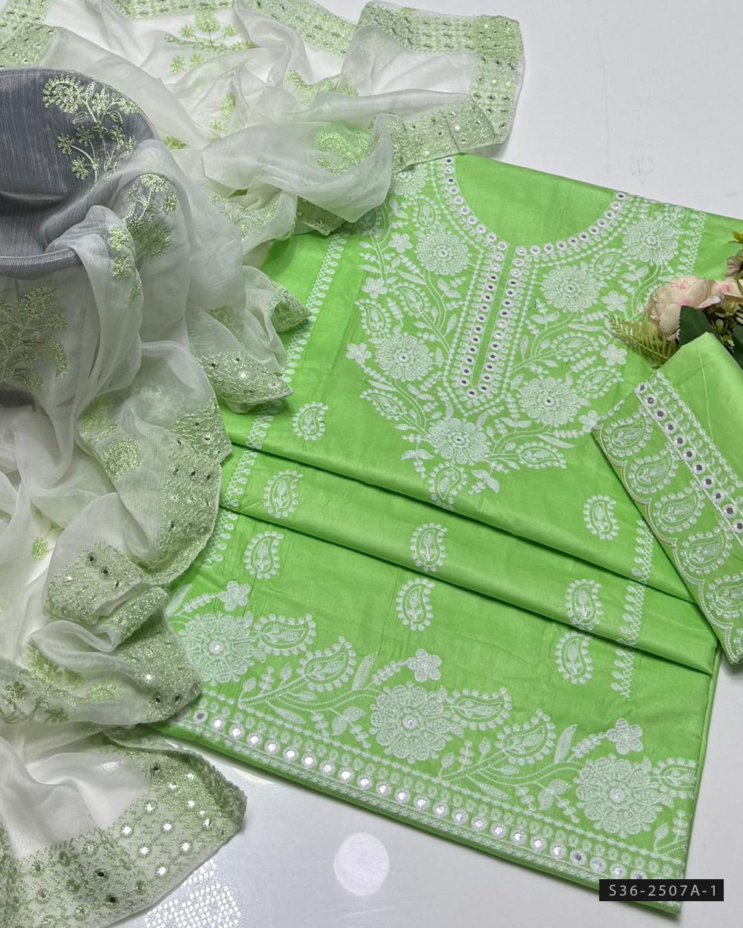 3 PC Unstitched Cotton Lawn Dress Collection