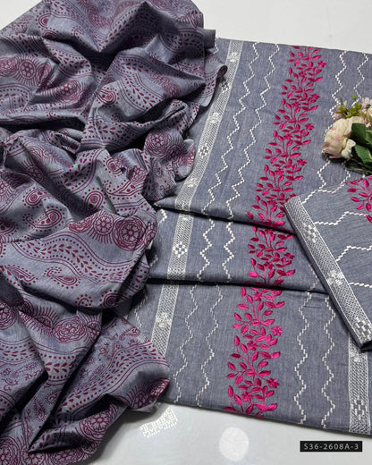 3 PC Unstitched Khaddar Dress Collection