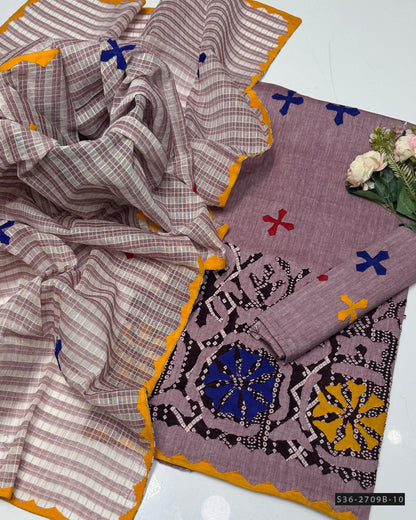 Handmade 3 PC Unstitched Khaddar Dress