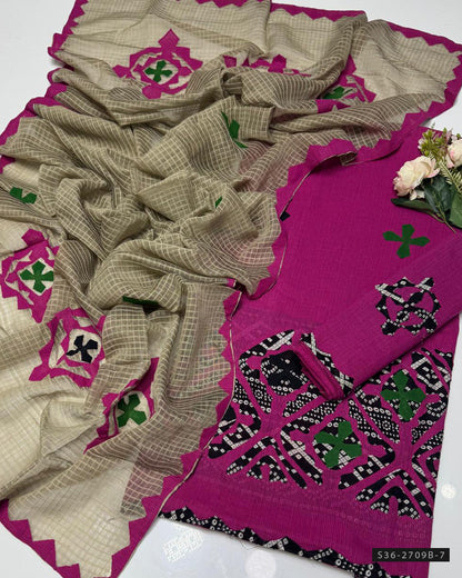 Handmade 3 PC Unstitched Khaddar Dress