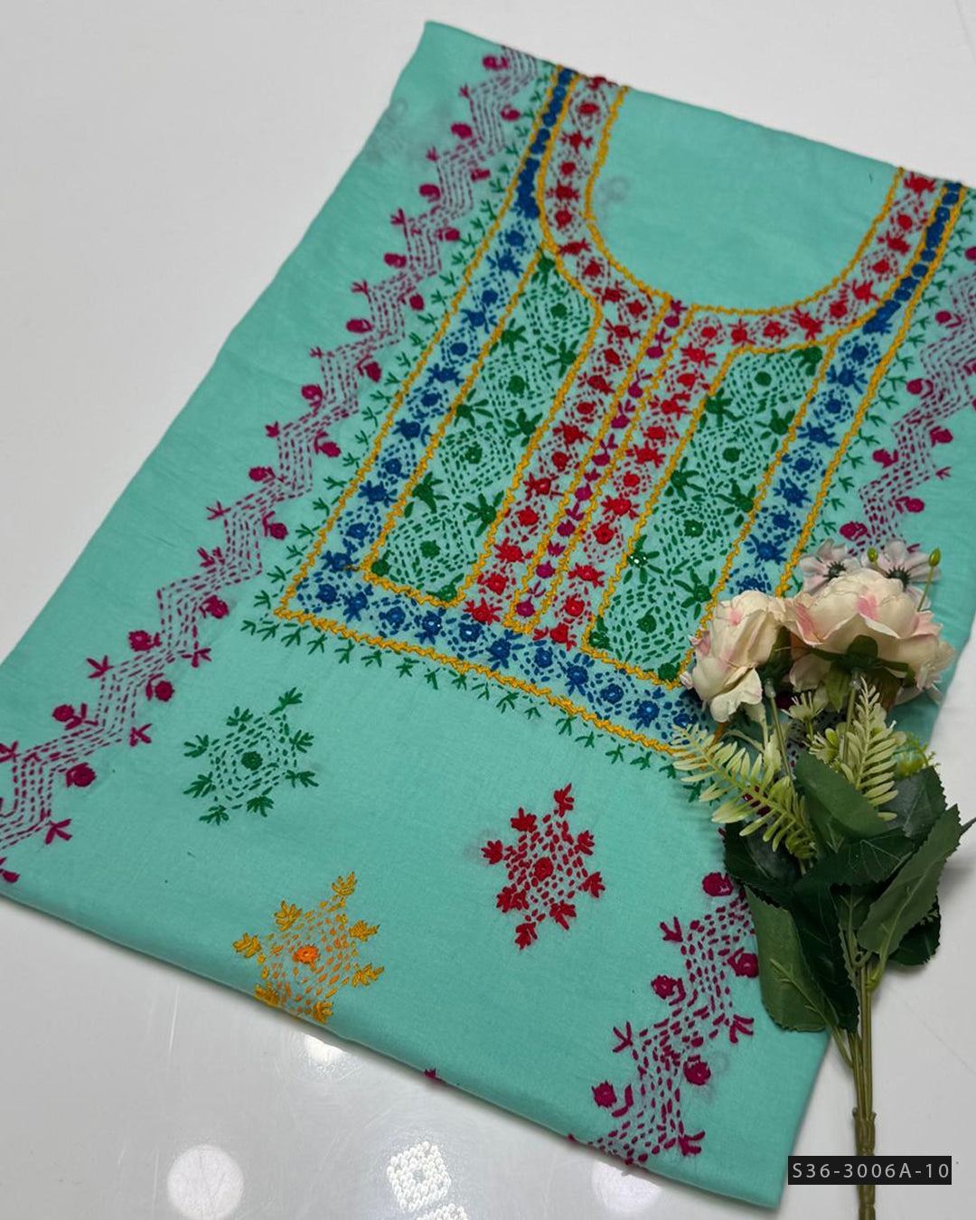 Hand Embroidered Lawn Unstitched Shirt Collection