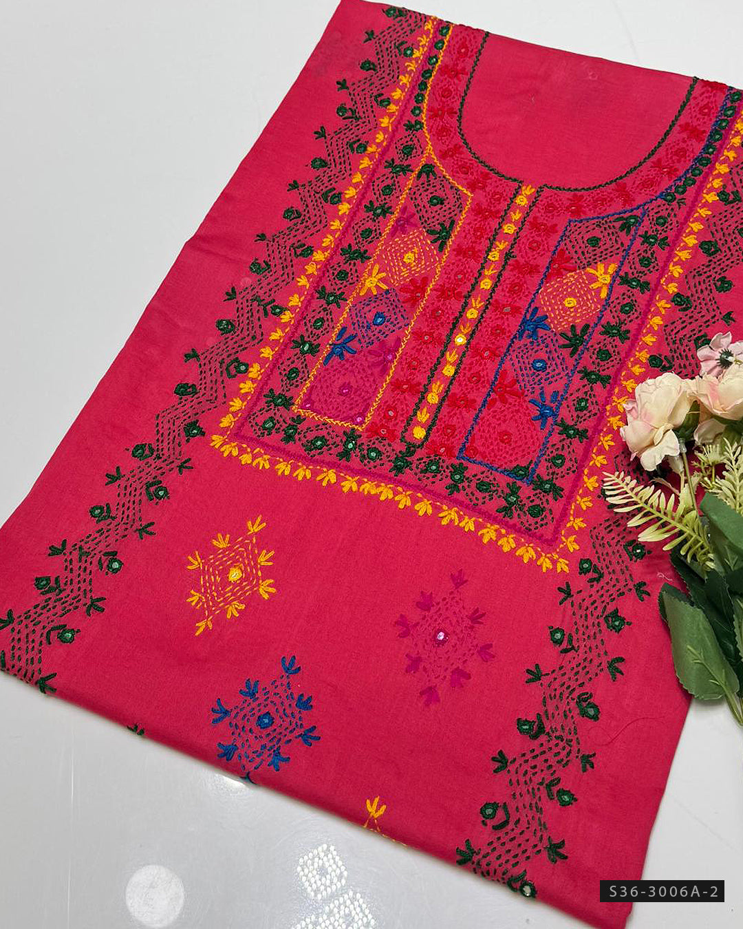 Hand Embroidered Lawn Unstitched Shirt Collection