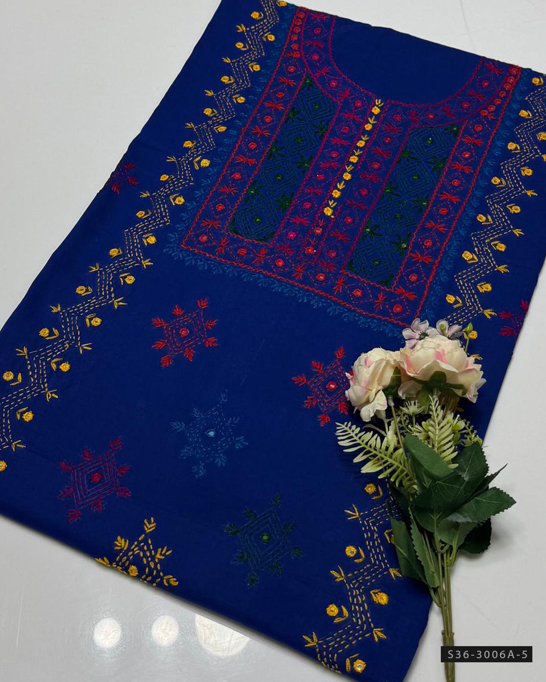 Hand Embroidered Lawn Unstitched Shirt Collection