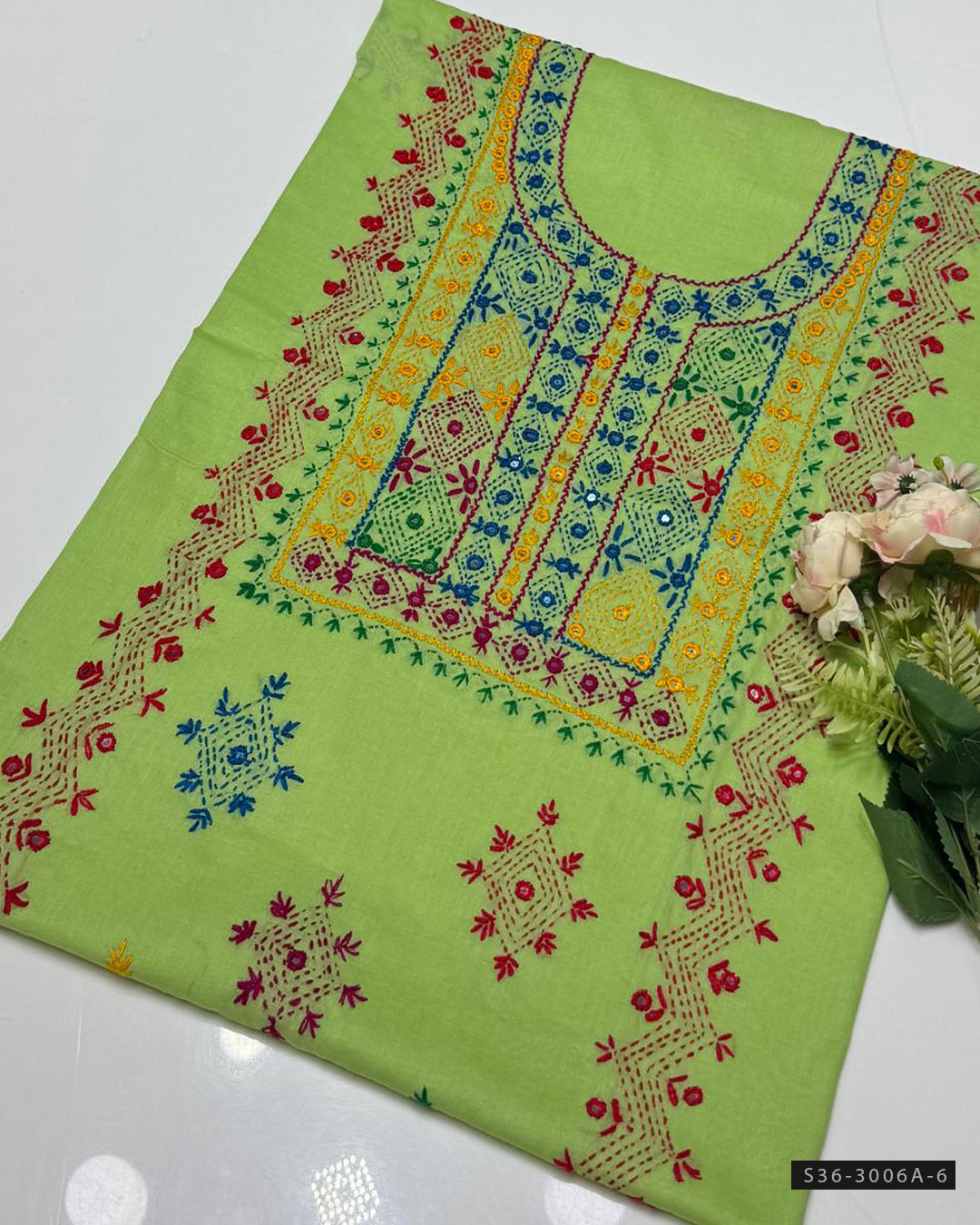 Hand Embroidered Lawn Unstitched Shirt Collection