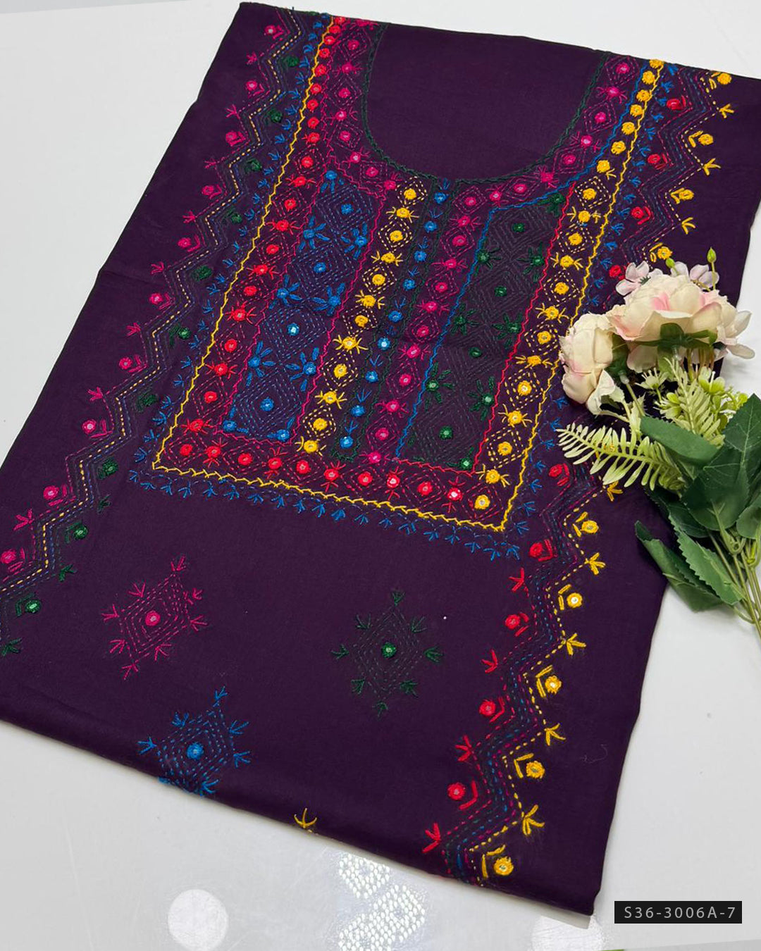 Hand Embroidered Lawn Unstitched Shirt Collection