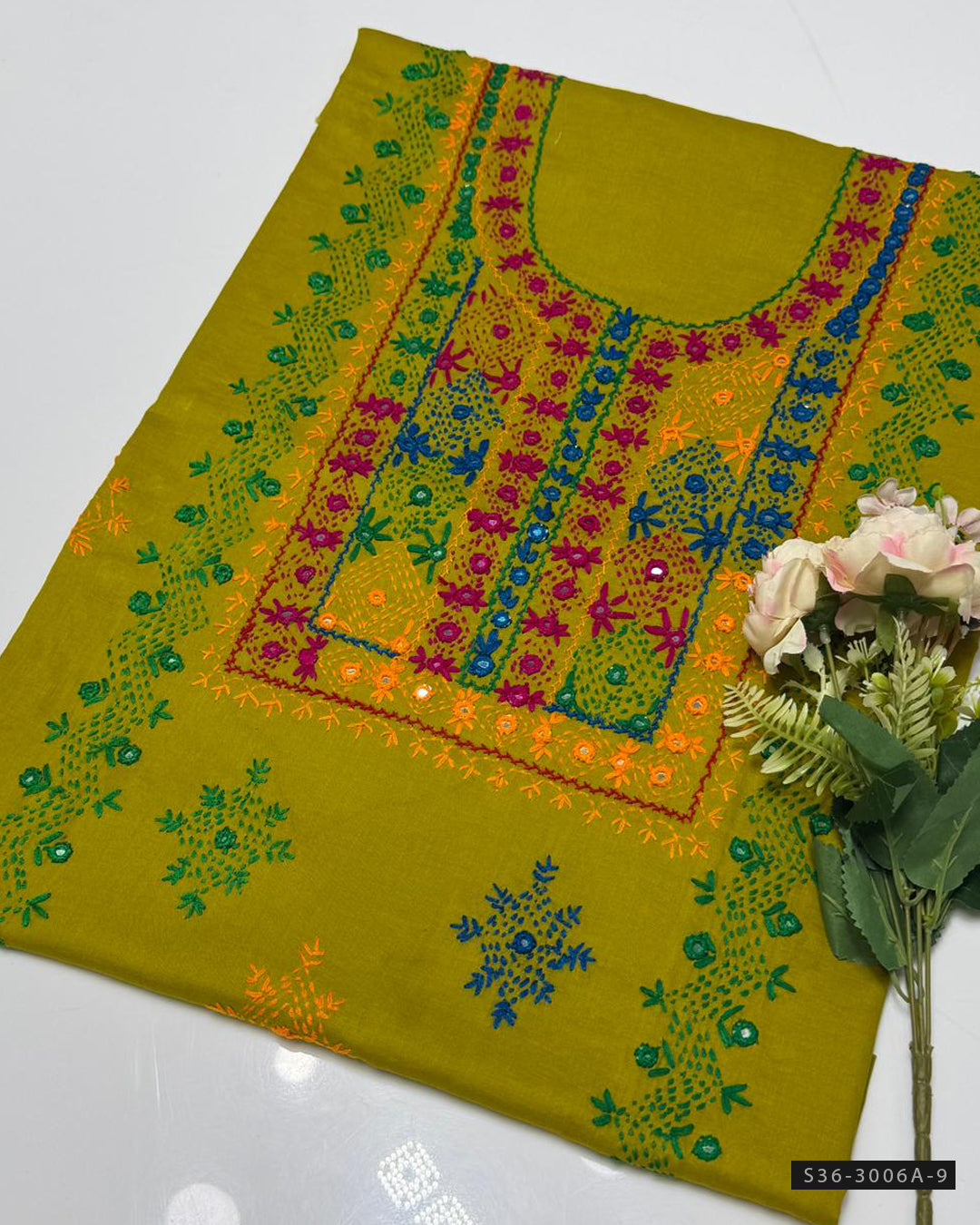 Hand Embroidered Lawn Unstitched Shirt Collection