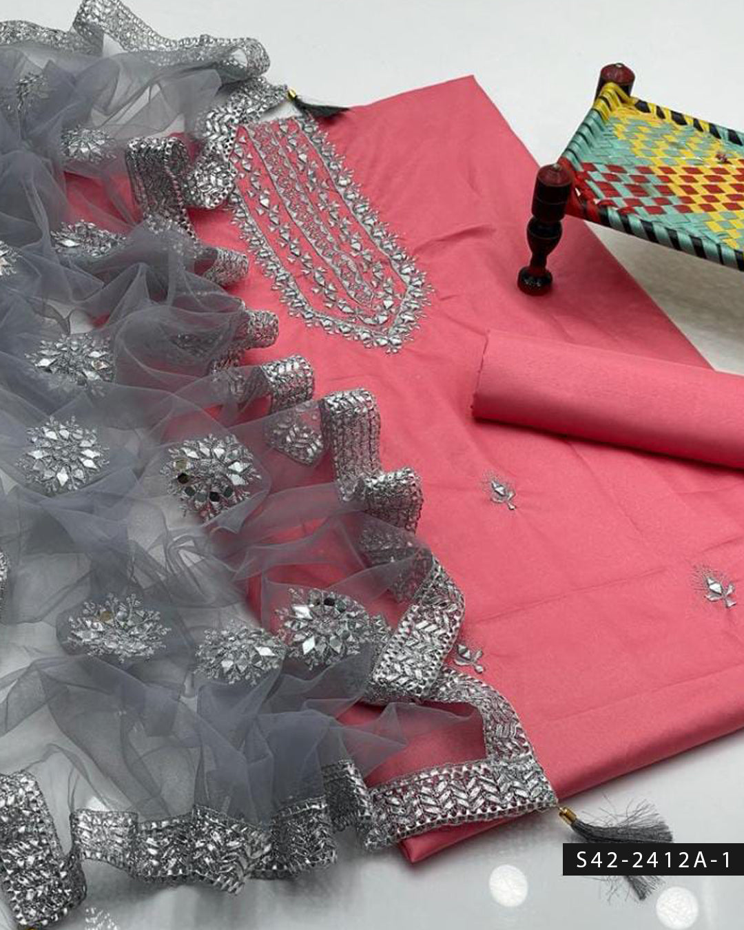 3 PC Unstitched Fancy Wear Dress Collection