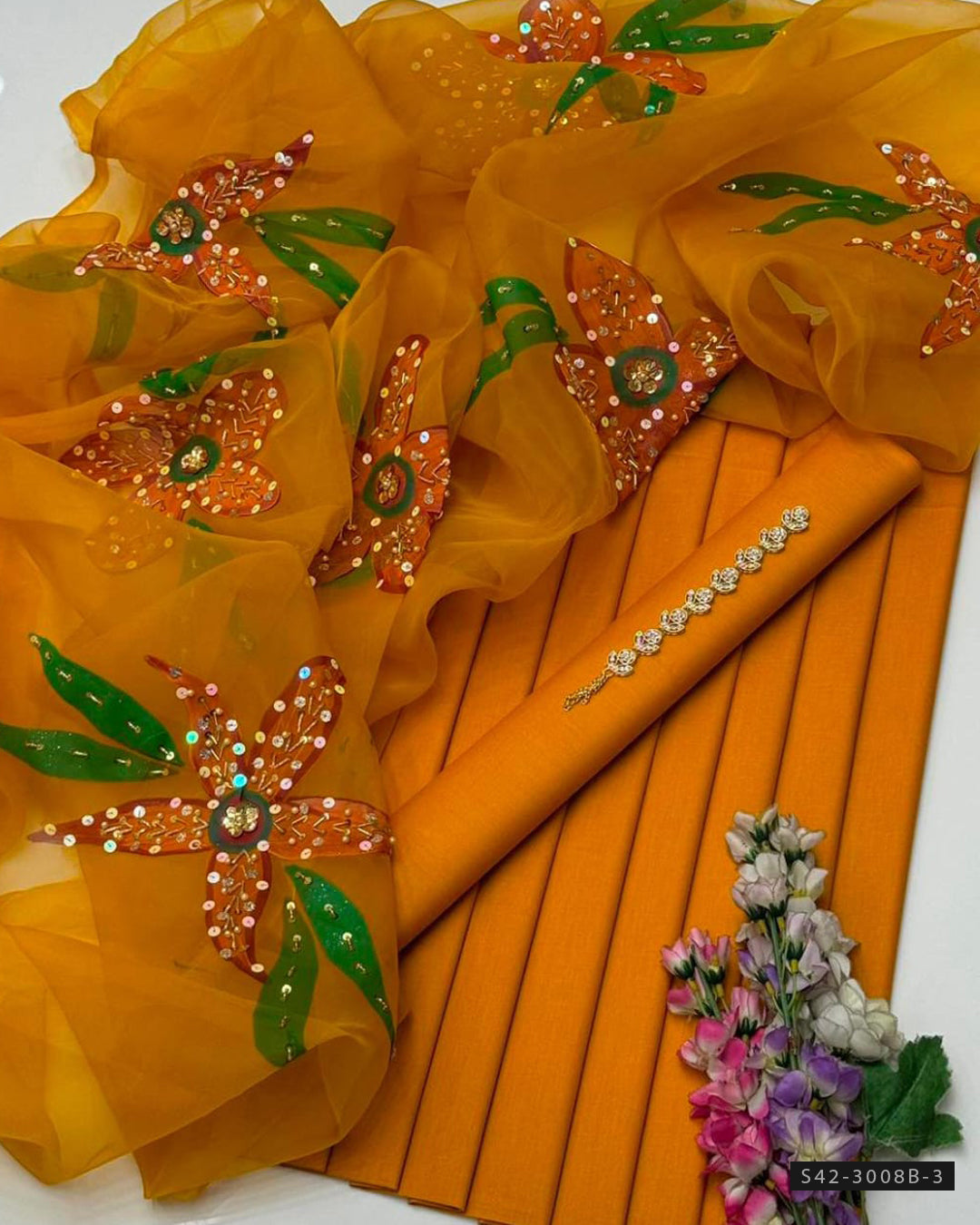 3 PC Unstitched Fancy Dress Collection