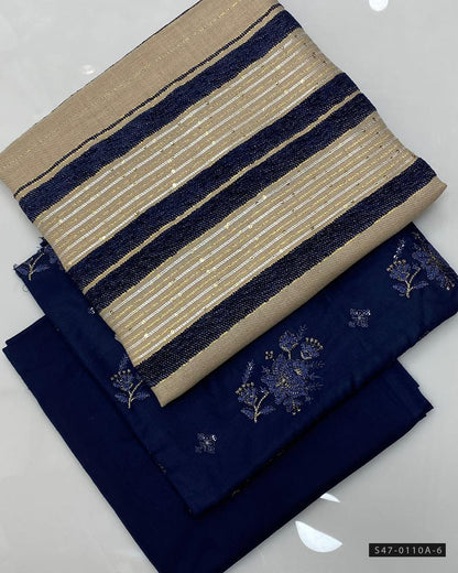 3 PC Unstitched Linen Marina Dress Collection