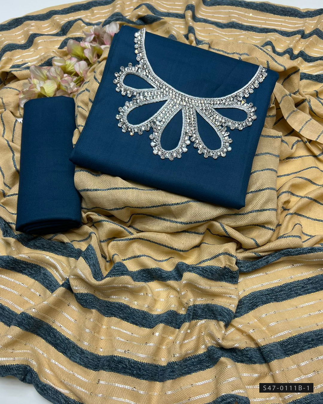 3 PC Unstitched Soft Marina Dress Collection