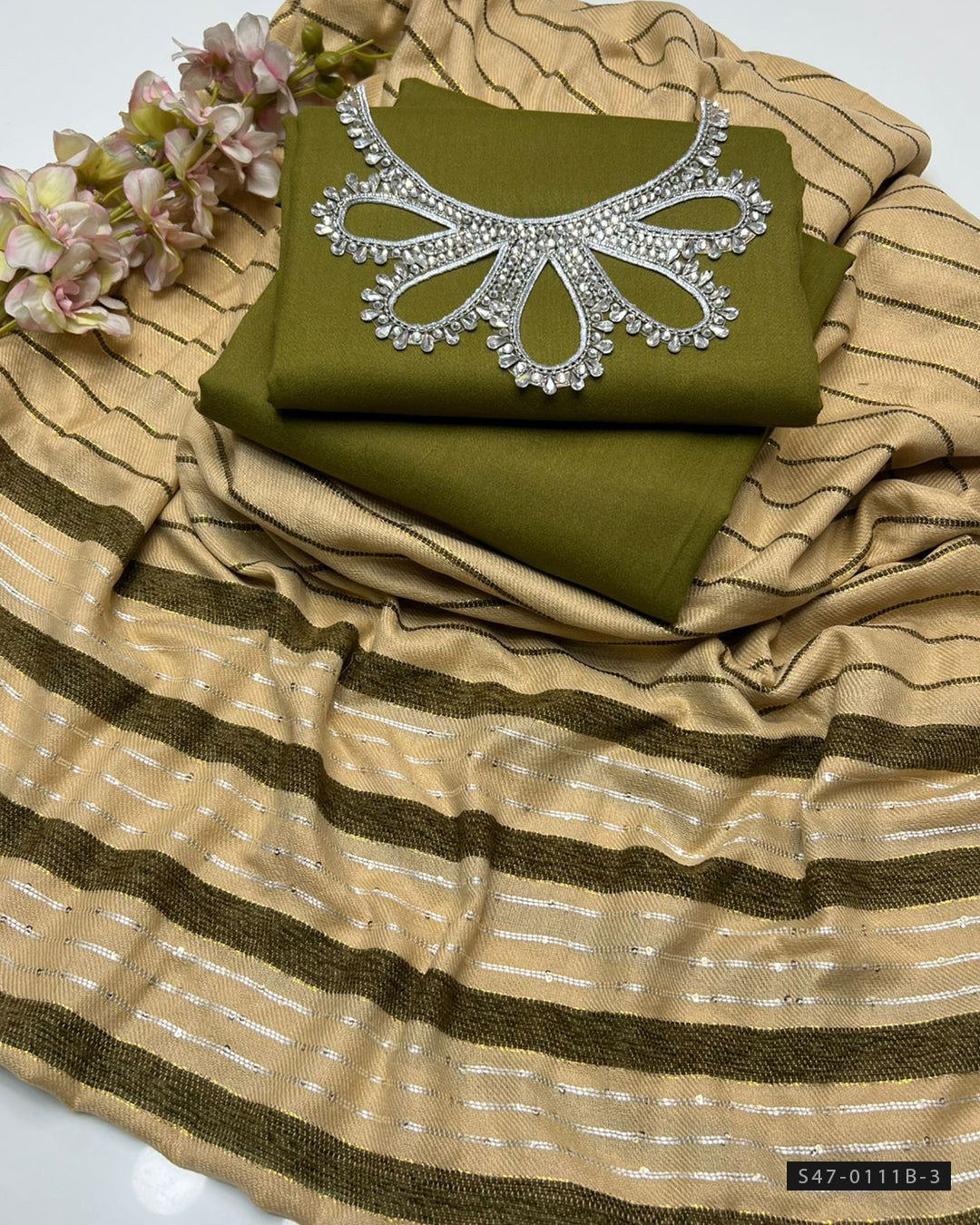 3 PC Unstitched Soft Marina Dress Collection