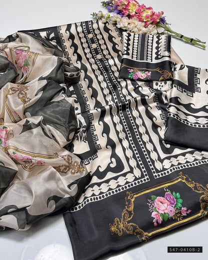3 PC Unstitched Shamoze Silk Dress Collection