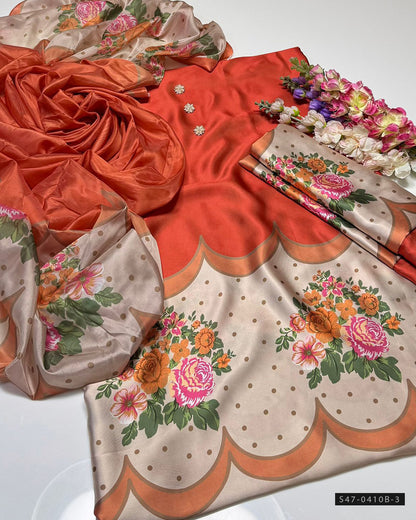 3 PC Unstitched Shamoze Silk Dress Collection