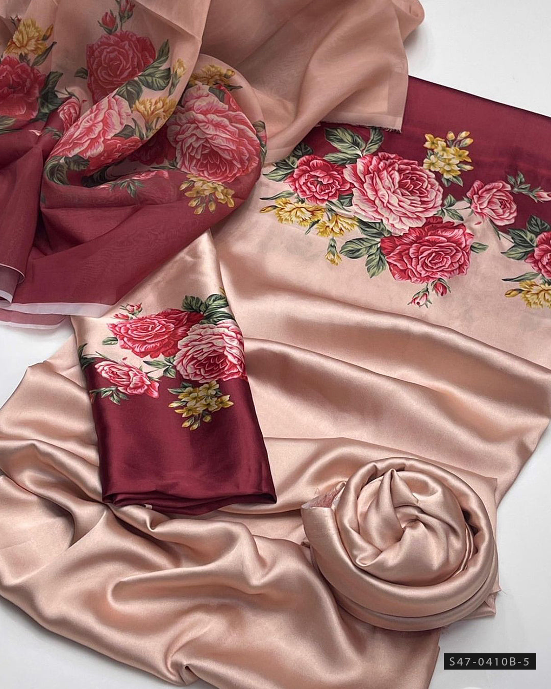 3 PC Unstitched Shamoze Silk Dress Collection