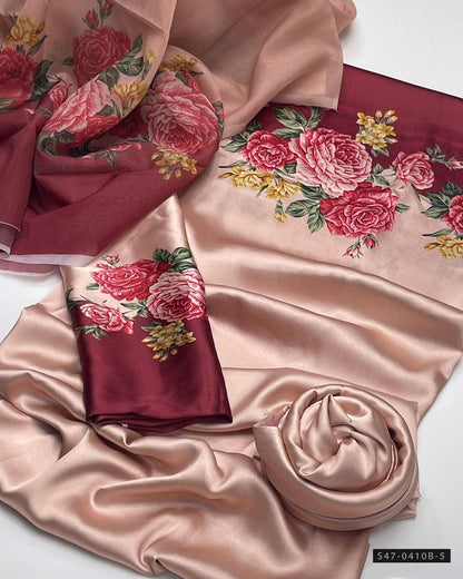 3 PC Unstitched Shamoze Silk Dress Collection