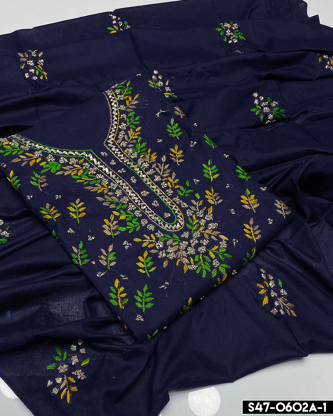 3 PC Unstitched Hand Embroidered Lawn Collection