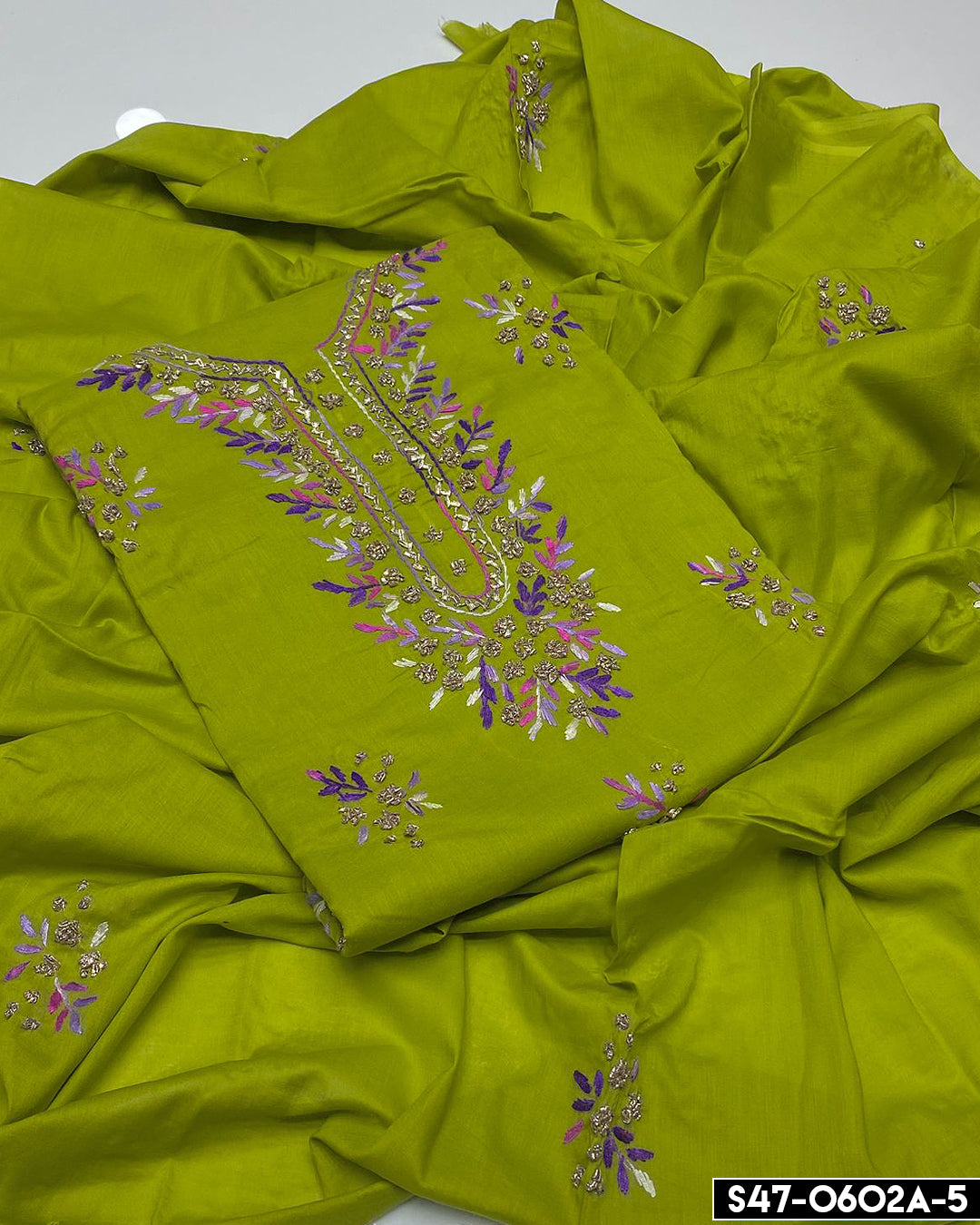 3 PC Unstitched Hand Embroidered Lawn Collection