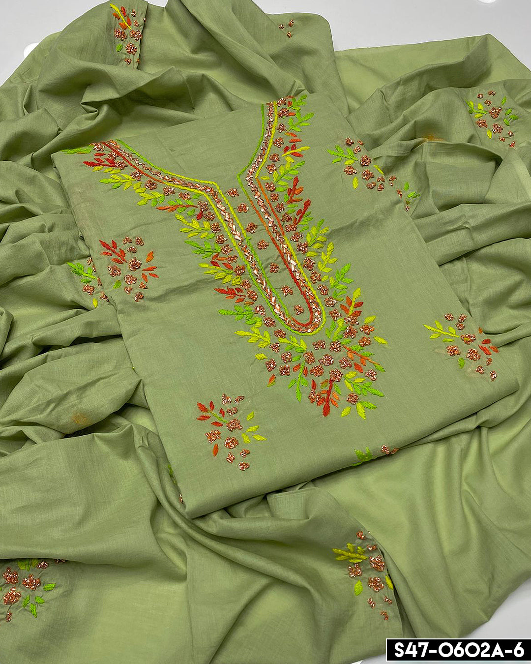 3 PC Unstitched Hand Embroidered Lawn Collection