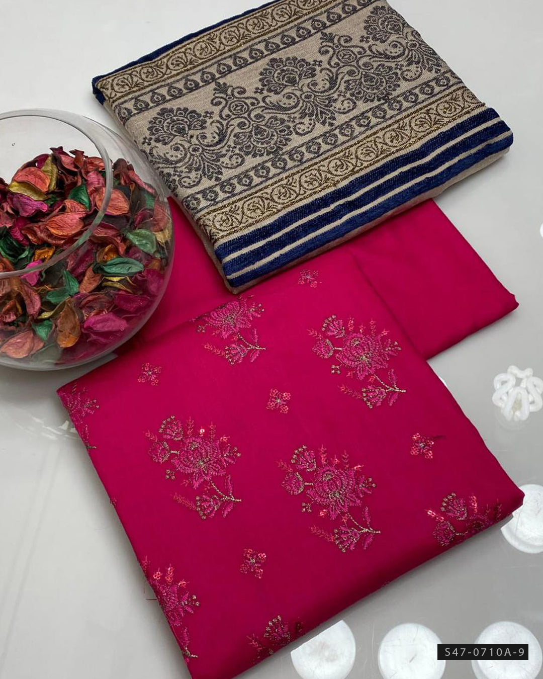 3 PC Unstitched Marina Linen Dress Collection