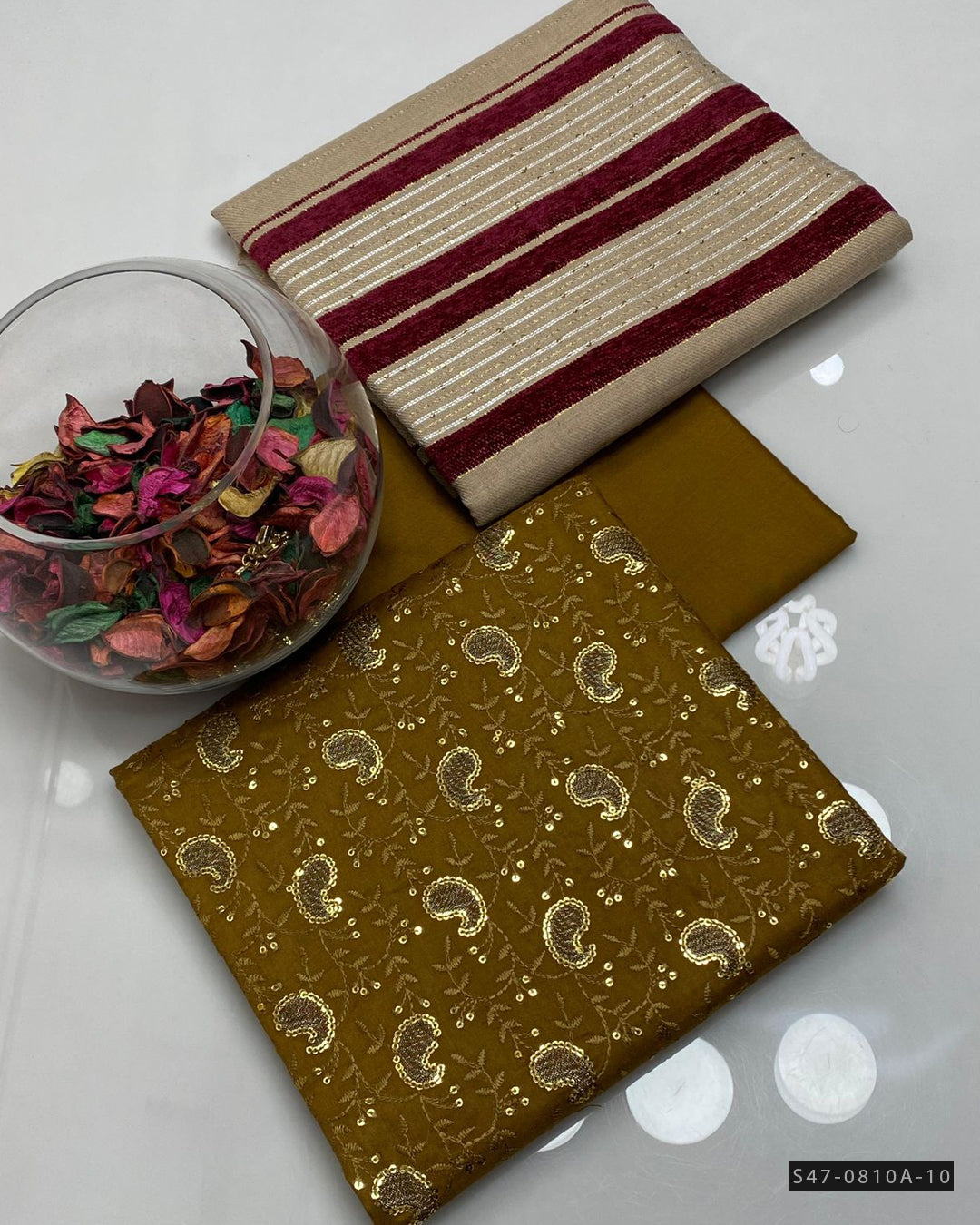3 PC Unstitched Marina Linen Dress Collection