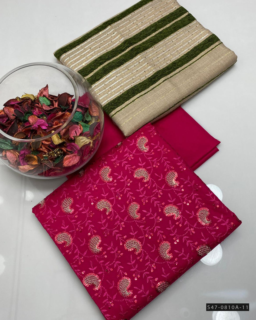 3 PC Unstitched Marina Linen Dress Collection
