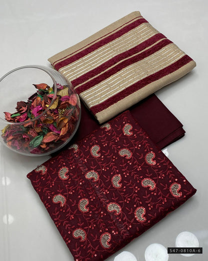 3 PC Unstitched Marina Linen Dress Collection