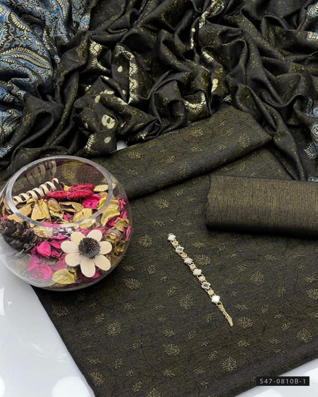 3 PC Unstitched Shamrey Marina Dress Collection