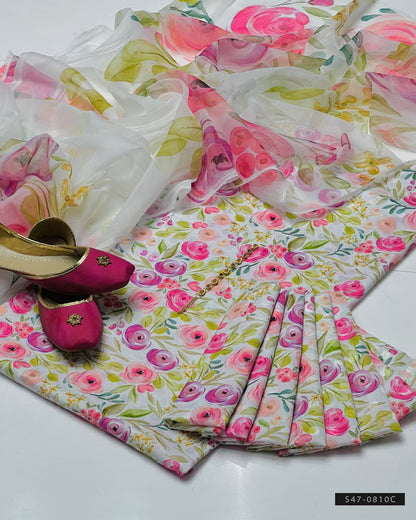 3 PC Unstitched Jacquard Swiss Lawn Dress Collection