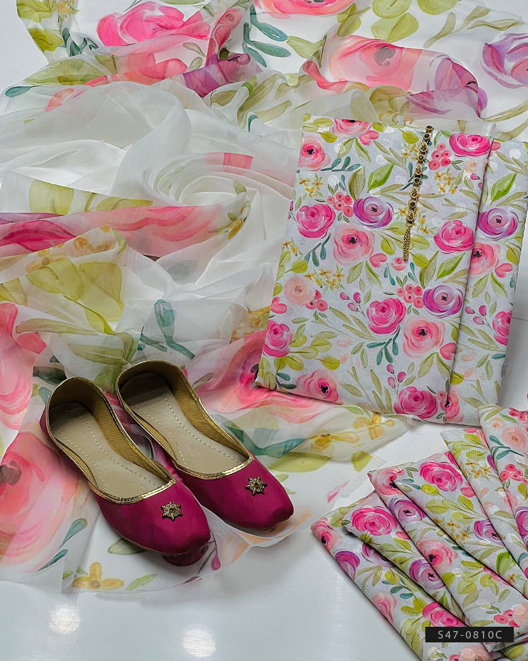 3 PC Unstitched Jacquard Swiss Lawn Dress Collection