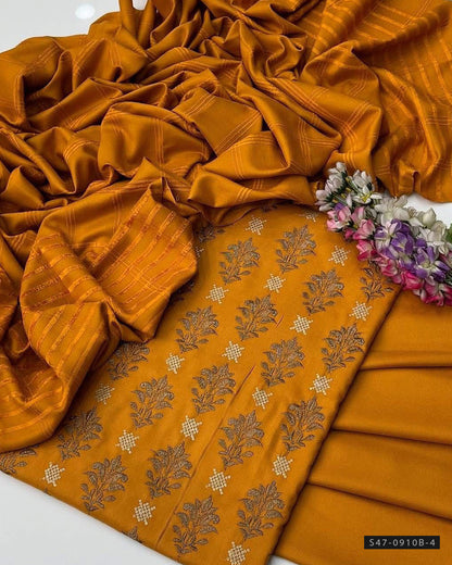 3 PC Unstitched Bareeza Dhanak Dress Collection