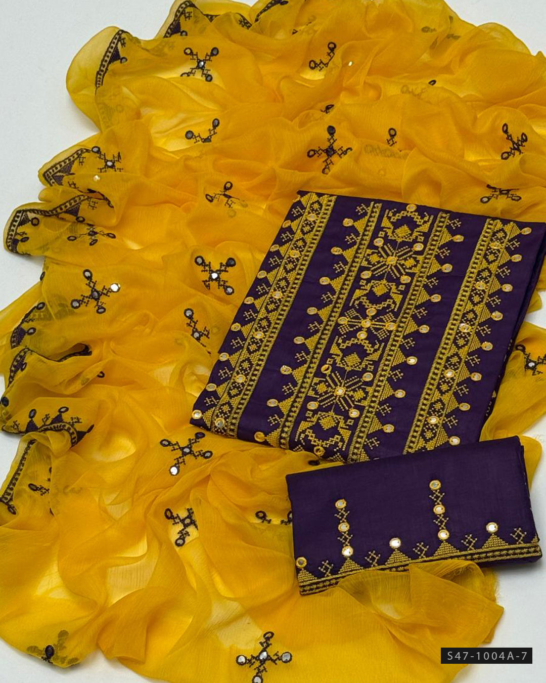 3 PC Unstitched Cotton Lawn Embroidered Dress Collection
