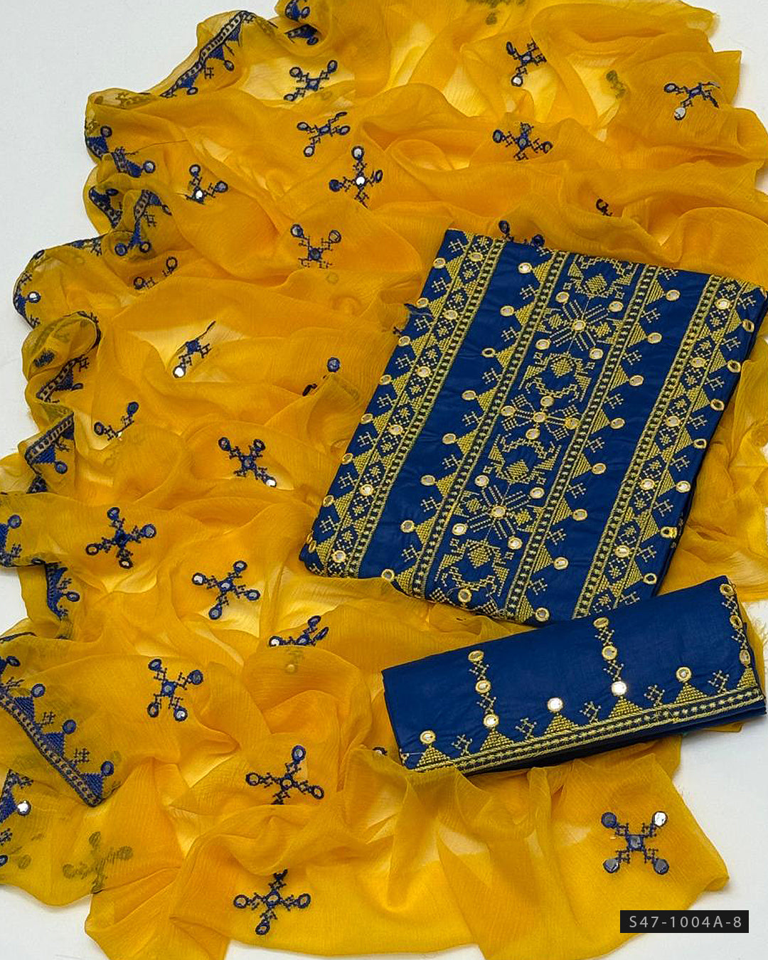 3 PC Unstitched Cotton Lawn Embroidered Dress Collection