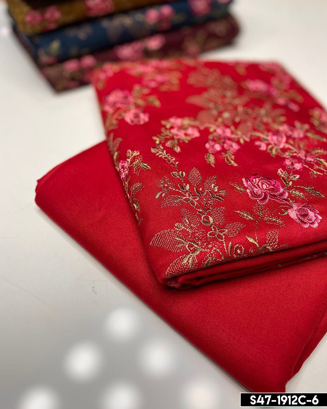 2 PC Unstitched Dhanak Bareeze Embroidered Dresses - S47