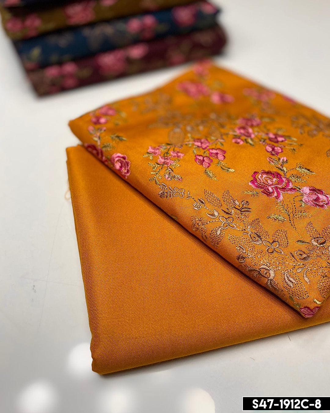 2 PC Unstitched Dhanak Bareeze Embroidered Dresses - S47