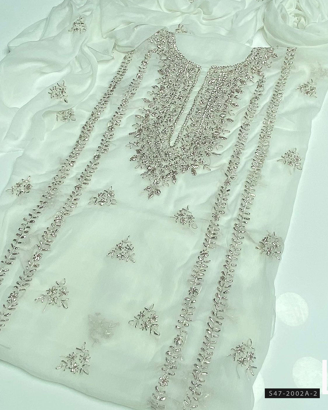 2 PC Unstitched Hand Embroidered Chiffon Collection