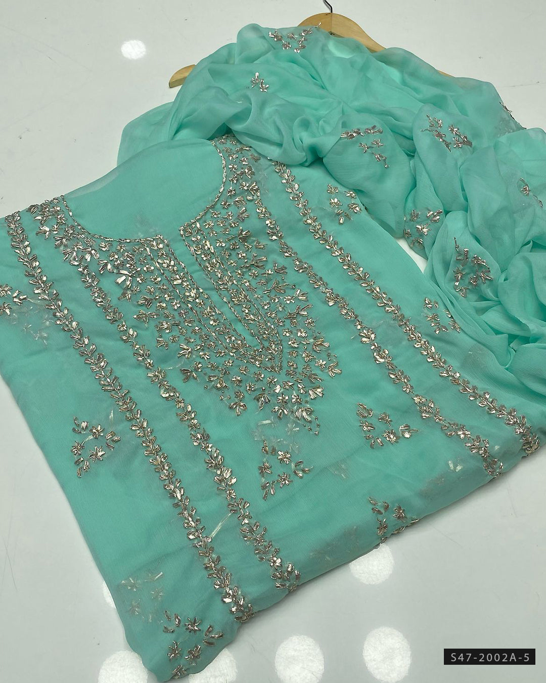 2 PC Unstitched Hand Embroidered Chiffon Collection