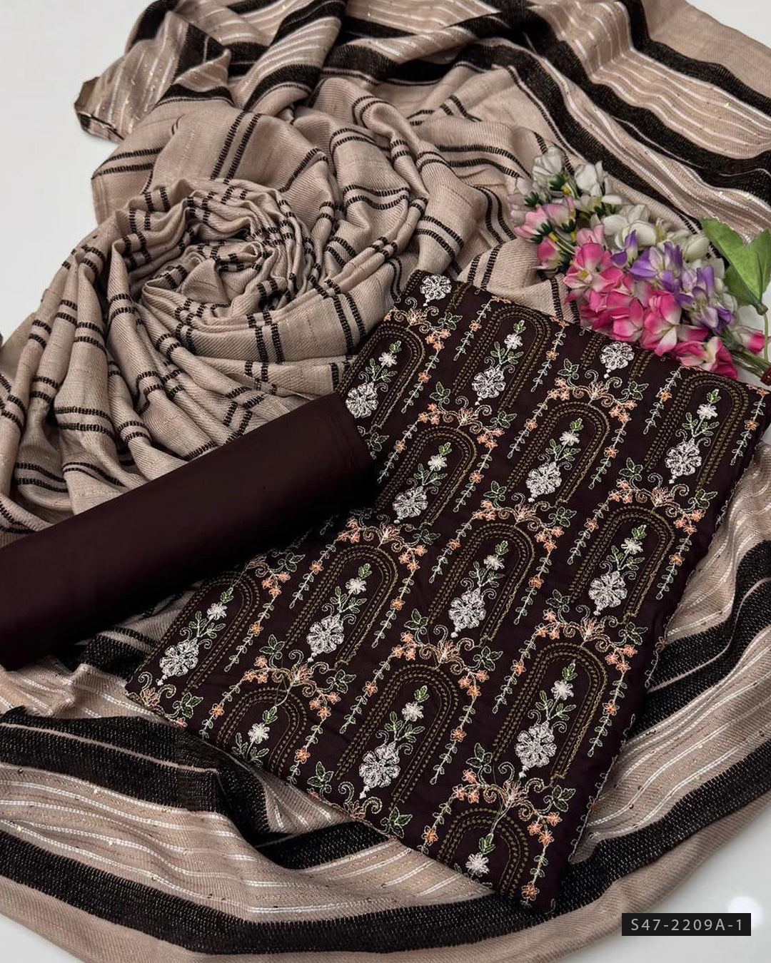 3 PC Unstitched Marina Linen Dress Collection