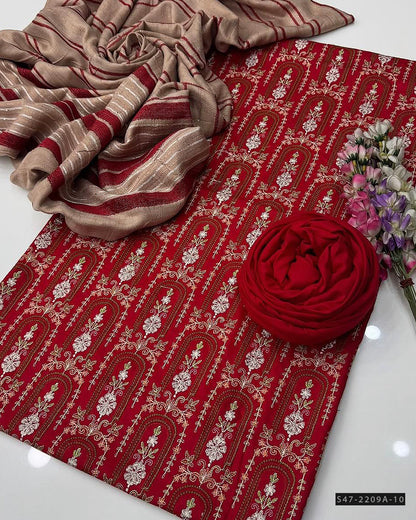 3 PC Unstitched Marina Linen Dress Collection
