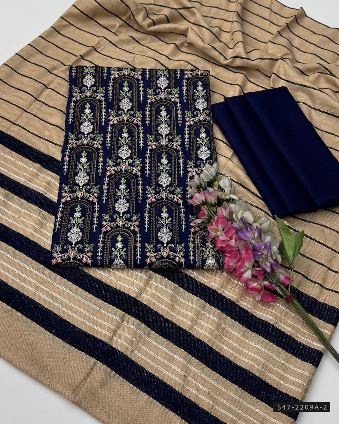 3 PC Unstitched Marina Linen Dress Collection